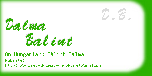 dalma balint business card